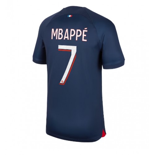 Moški Nogometni dresi Paris Saint-Germain Kylian Mbappe #7 Domači 2023-24 Kratek Rokav